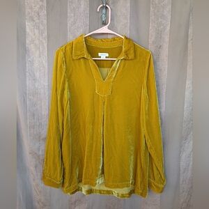 💎 Sundance Women's Top Velvet NUANCE Elegant Mustard Yellow Women's Top
